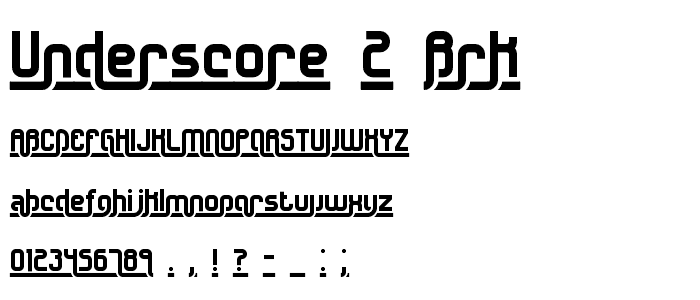 Underscore 2 BRK font